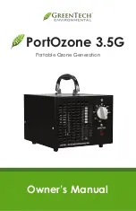 GreenTech PortOzone 3.5G Owner'S Manual preview