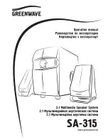 Предварительный просмотр 1 страницы GreenWave SA-315 Operation Manual