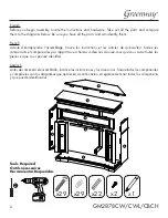 Preview for 2 page of Greenway Home Products ARDEN GM2878CBCH Assembly Instructions Manual