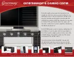 Greenway Home Products Entertainment & Gaming Center GHP50BL Specification Sheet предпросмотр