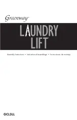 Greenway Home Products Laundry Lift GCL3LL Assembly Instructions Manual предпросмотр