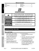 Preview for 2 page of Greenwood 94661 Owner'S Manual & Safety Instructions