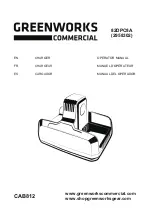 GreenWorks Commercial 2958302 Operator'S Manual предпросмотр