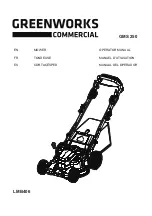 Preview for 1 page of GreenWorks Commercial GMS 250 Operator'S Manual