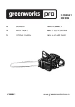 Preview for 1 page of GreenWorks Pro 2000002 Operator'S Manual