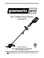 GreenWorks Pro 2103102CT Owner'S Manual preview