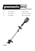 GreenWorks Pro 2103902CT Operator'S Manual preview