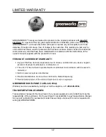 Предварительный просмотр 17 страницы GreenWorks Pro 2402302CT Owner'S Manual