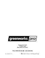 Предварительный просмотр 19 страницы GreenWorks Pro 2402302CT Owner'S Manual