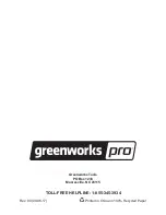 Preview for 32 page of GreenWorks Pro 2508002CT Owner'S Manual