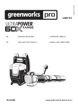 GreenWorks Pro 60BP700 Operator'S Manual preview