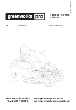 GreenWorks Pro 7406002 Operator'S Manual preview