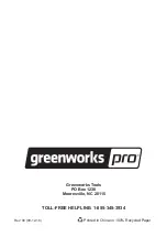 Preview for 18 page of GreenWorks Pro BL80L00 Owner'S Manual