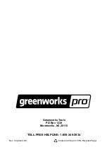 Предварительный просмотр 22 страницы GreenWorks Pro BPB60L510 Owner'S Manual