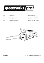 Preview for 2 page of GreenWorks Pro CSB403 Operator'S Manual