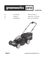 GreenWorks Pro GLM801600 Operator'S Manual preview