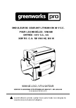 Preview for 12 page of GreenWorks Pro IV60A00 Owner'S Manual