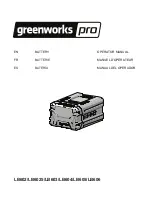 GreenWorks Pro LB602 Operator'S Manual предпросмотр