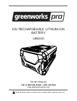 Предварительный просмотр 1 страницы GreenWorks Pro LB60A00 Owner'S Manual