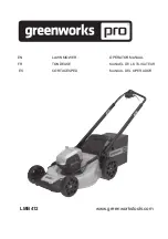 Preview for 1 page of GreenWorks Pro LMB412 Operator'S Manual