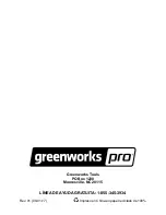 Предварительный просмотр 58 страницы GreenWorks Pro SN60L00 Owner'S Manual