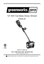 GreenWorks Pro SS60L00 Owner'S Manual preview