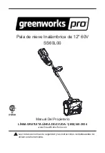 Предварительный просмотр 26 страницы GreenWorks Pro SS60L00 Owner'S Manual