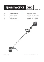 GreenWorks Pro ST60L02 Operator'S Manual preview