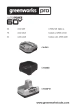 Предварительный просмотр 1 страницы GreenWorks Pro Ultapower 60V CAC801 Operator'S Manual