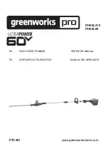 GreenWorks Pro ULTRAPOWER 60V PH60L00 Operator'S Manual preview