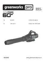 Preview for 25 page of GreenWorks Pro ULTRAPOWER 60V PH60L00 Operator'S Manual