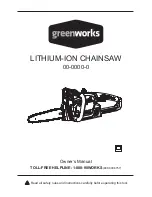 Preview for 1 page of GreenWorks 00-0000-0 Owner'S Manual