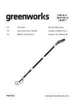 Предварительный просмотр 1 страницы GreenWorks 1400017 Operator'S Manual