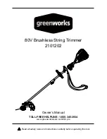 GreenWorks 2101202 Owner'S Manual preview