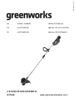 Предварительный просмотр 2 страницы GreenWorks 2101602 Operator'S Manual