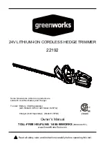 GreenWorks 22192 Owner'S Manual preview