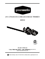 GreenWorks 22232 Owner'S Manual preview