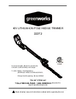 GreenWorks 22272 Owner'S Manual предпросмотр