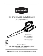 GreenWorks 24222 Owner'S Manual preview