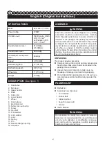 Preview for 3 page of GreenWorks 2505007 User Manual