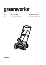 Предварительный просмотр 1 страницы GreenWorks 2606502 Operator'S Manual