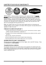 Предварительный просмотр 24 страницы GreenWorks 26272 Owner'S Manual