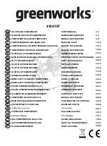 Preview for 1 page of GreenWorks 4104107 User Manual