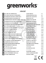 GreenWorks 4104307 User Manual preview