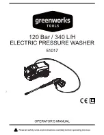 Preview for 1 page of GreenWorks 51017 Operator'S Manual