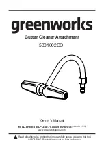 GreenWorks 5301002CO Owner'S Manual preview