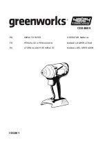 Preview for 1 page of GreenWorks CD24B00 Operator'S Manual