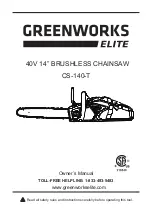 GreenWorks CS-140-T Owner'S Manual preview