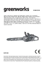 Предварительный просмотр 1 страницы GreenWorks CSF404 Operator'S Manual