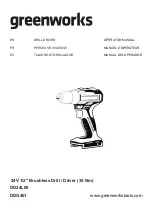 GreenWorks DD24L00 Operator'S Manual preview